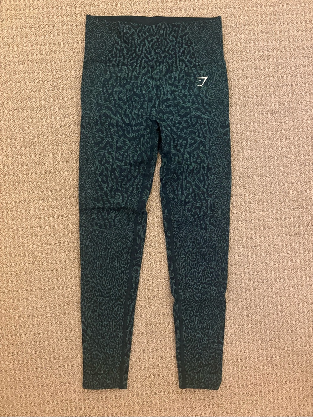 Gymshark High-Waist Teal Leopard Print Leggings